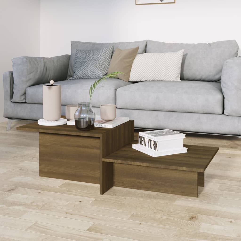 Couchtisch Braun Eichen-Optik 111,5x50x33 cm Holzwerkstoff