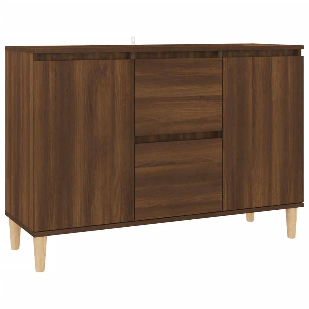 Sideboard Braun Eichen-Optik 103,5x35x70 cm Holzwerkstoff