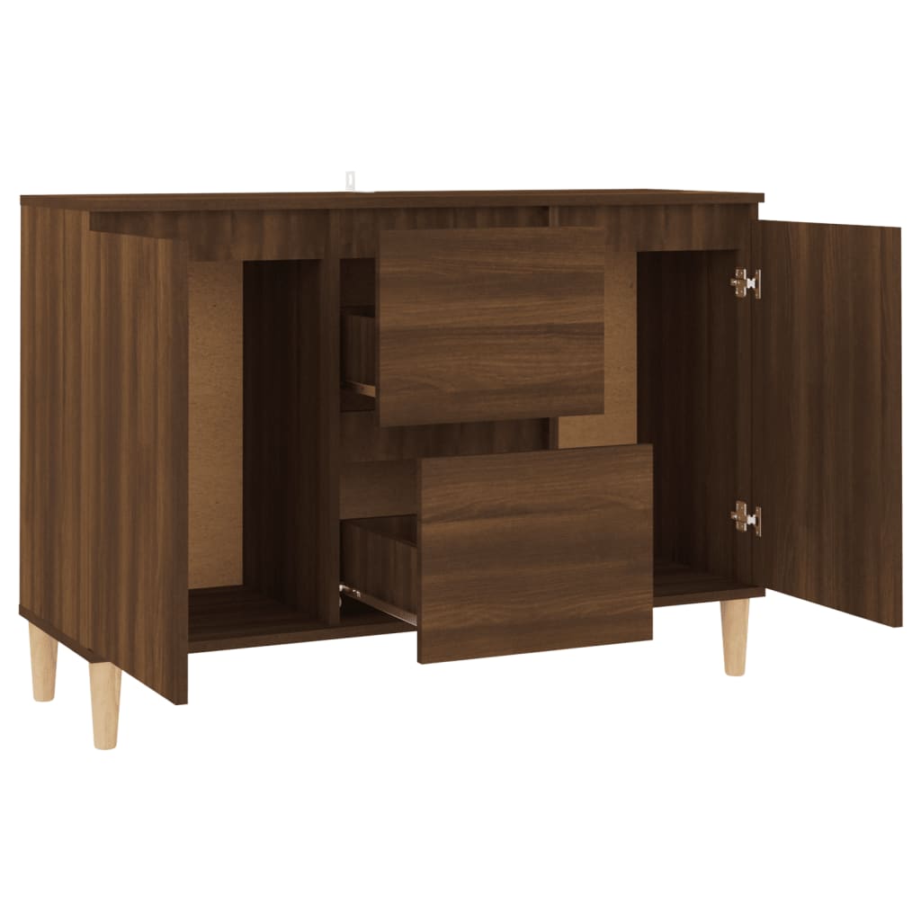 Sideboard Braun Eichen-Optik 103,5x35x70 cm Holzwerkstoff