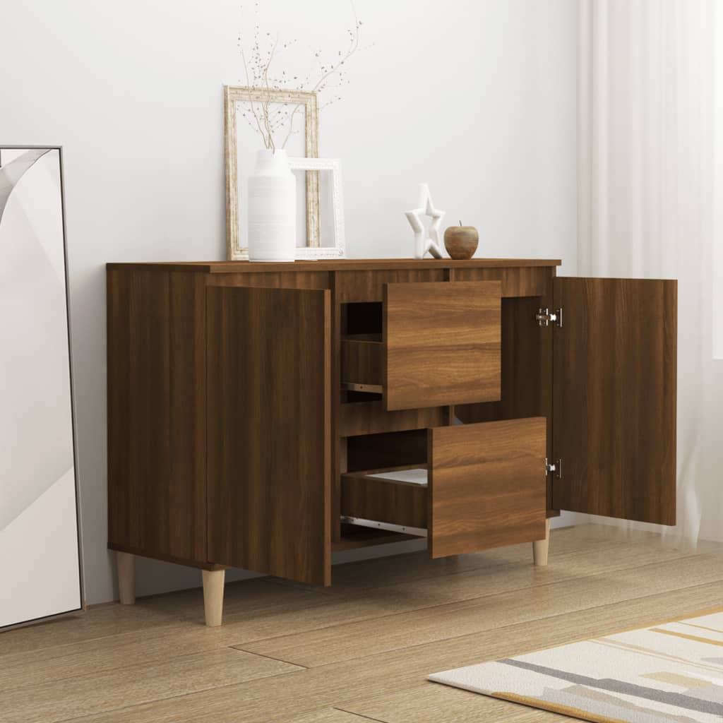 Sideboard Braun Eichen-Optik 103,5x35x70 cm Holzwerkstoff