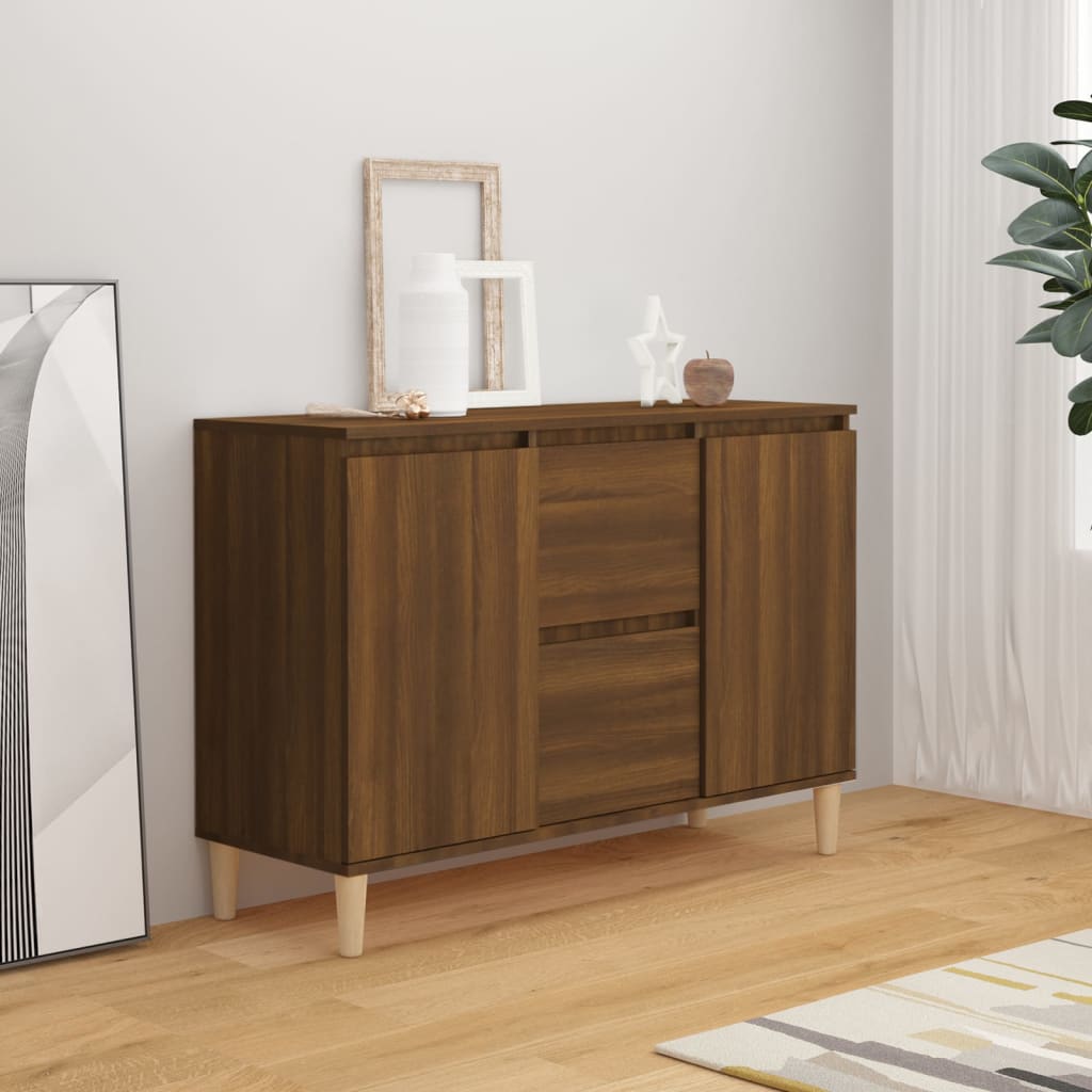 Sideboard Braun Eichen-Optik 103,5x35x70 cm Holzwerkstoff