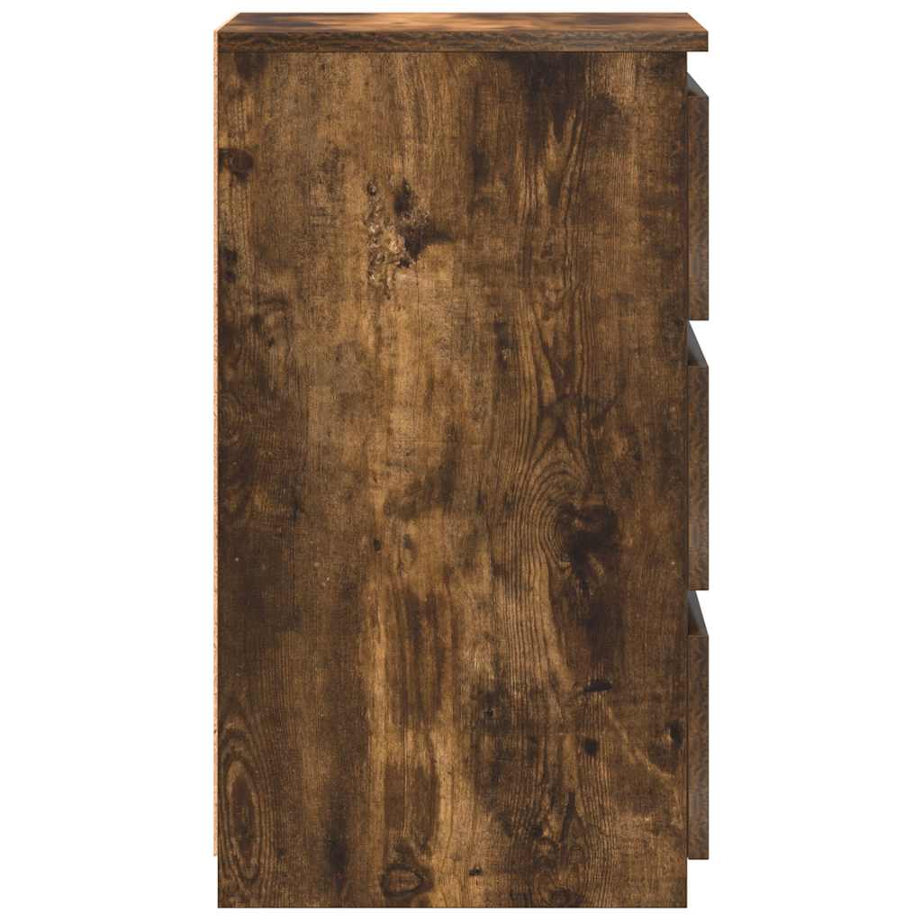 Nachttische 2 Stk. Räuchereiche 40x35x62,5 cm Holzwerkstoff