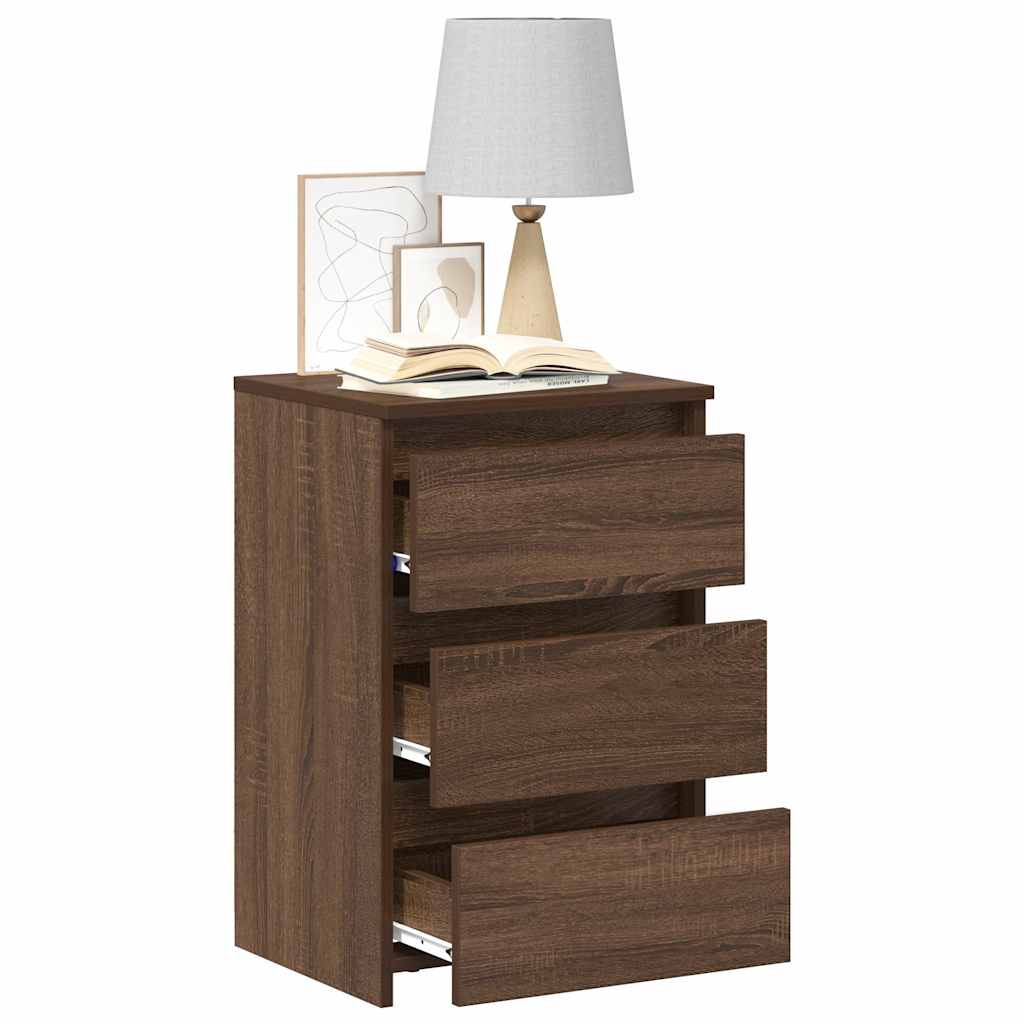 Nachttische 2 Stk. Braun Eiche 40x35x62,5 cm Holzwerkstoff