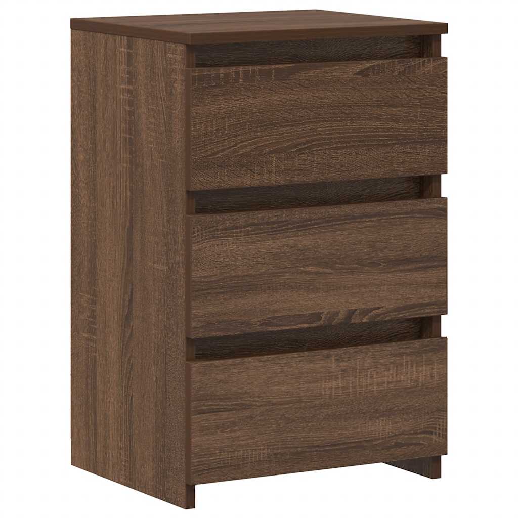 Nachttische 2 Stk. Braun Eiche 40x35x62,5 cm Holzwerkstoff