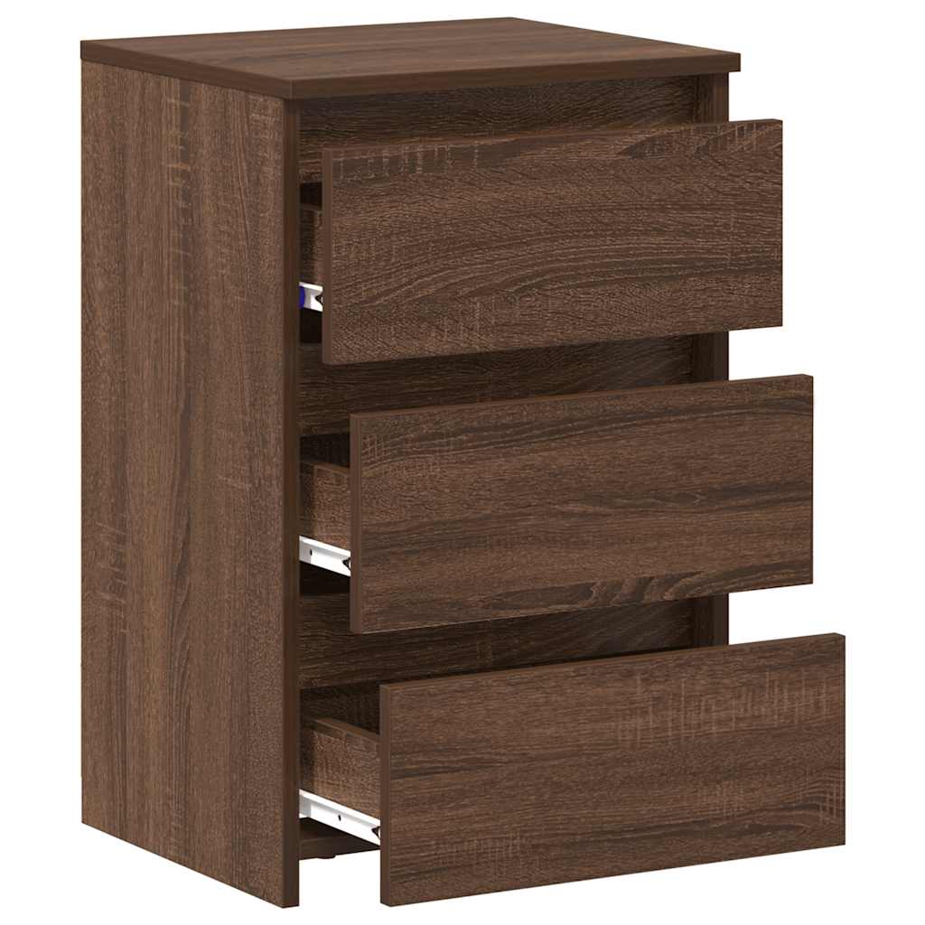 Nachttische 2 Stk. Braun Eiche 40x35x62,5 cm Holzwerkstoff