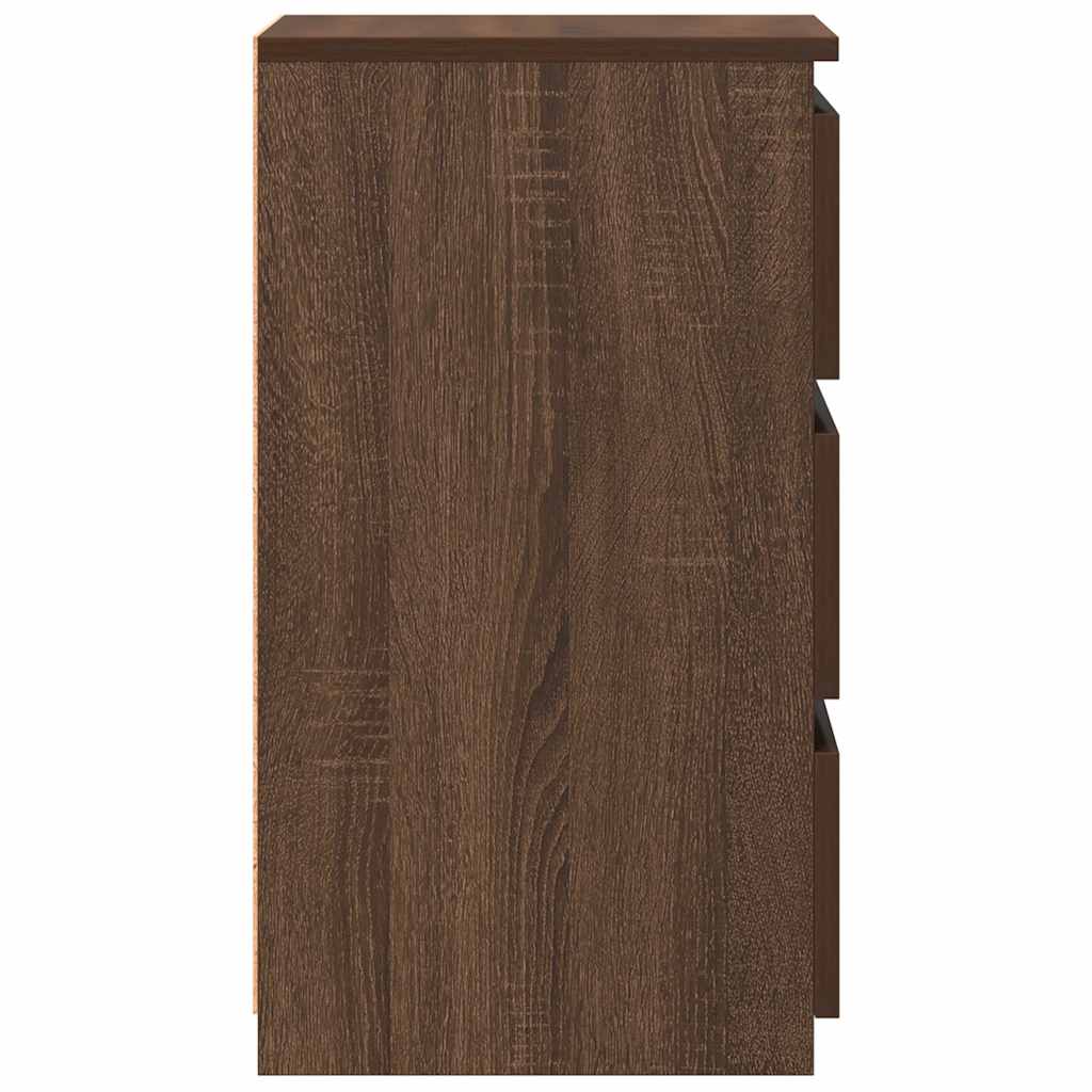Nachttische 2 Stk. Braun Eiche 40x35x62,5 cm Holzwerkstoff