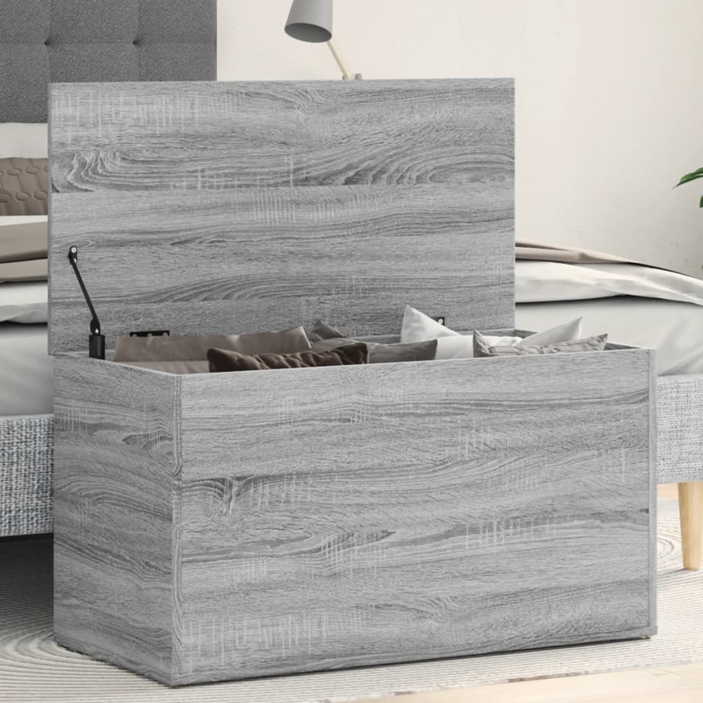 Aufbewahrungstruhe Grau Sonoma 84x42x46 cm Holzwerkstoff