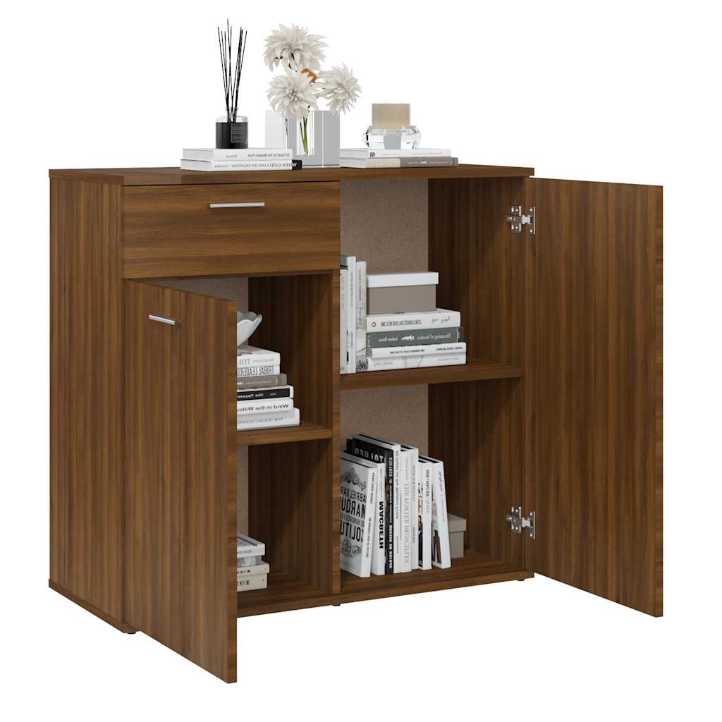 Sideboard Braun Eichen-Optik 80x36x75 cm Holzwerkstoff