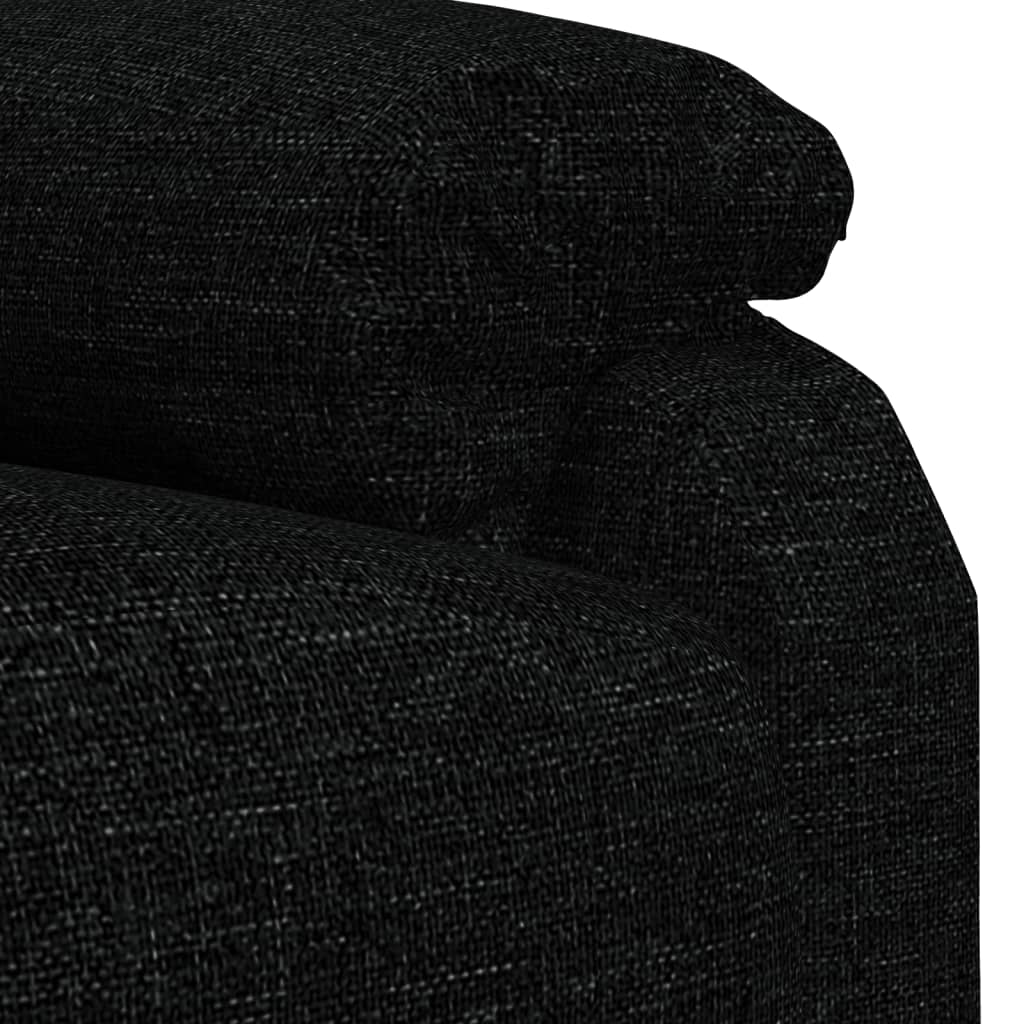 Massagesessel Elektrisch Schwarz Stoff