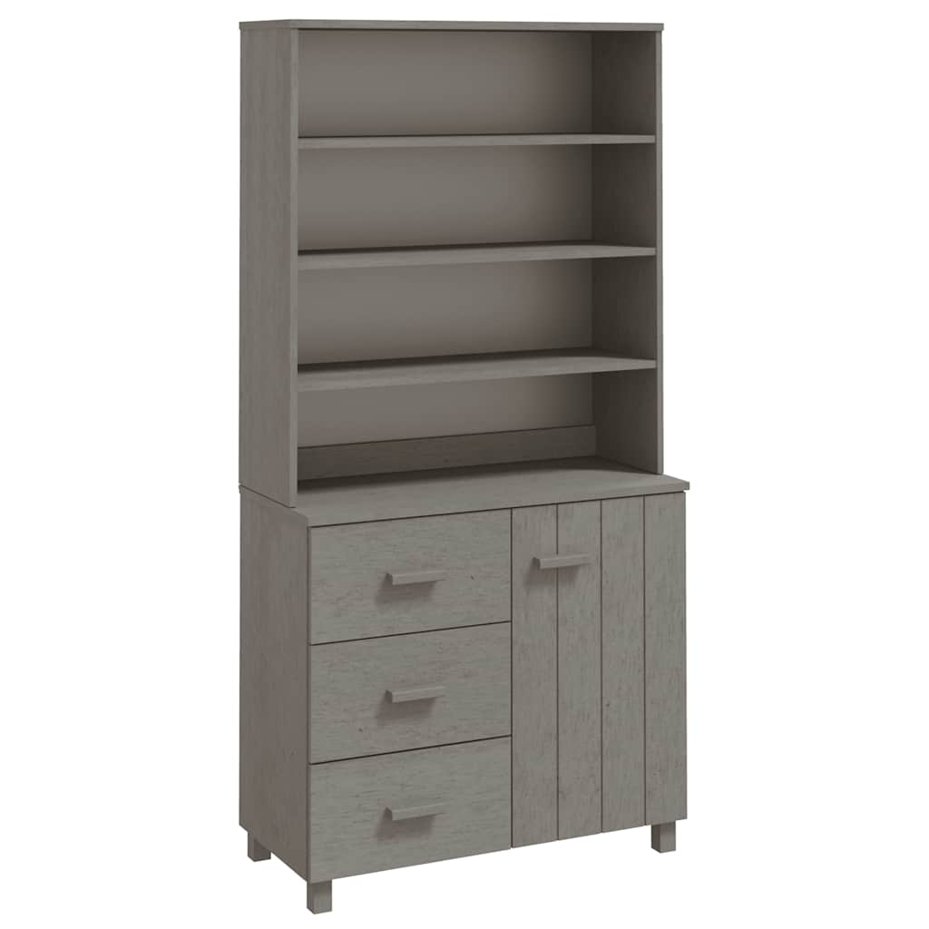 Highboard HAMAR Massivholz Kiefer Hellgrau