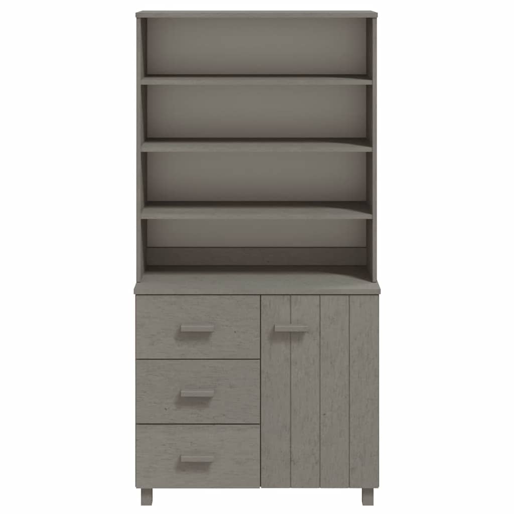 Highboard HAMAR Massivholz Kiefer Hellgrau