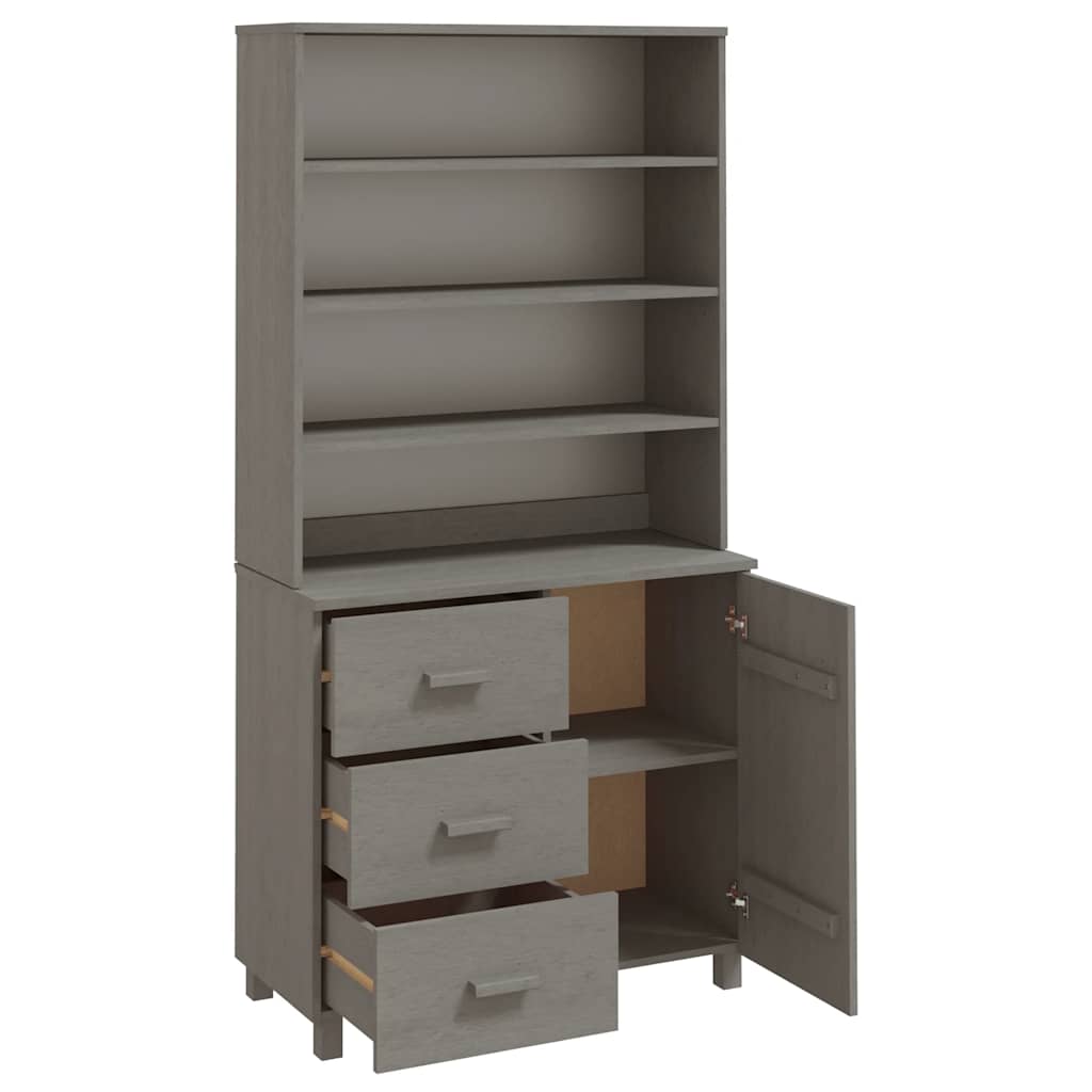 Highboard HAMAR Massivholz Kiefer Hellgrau