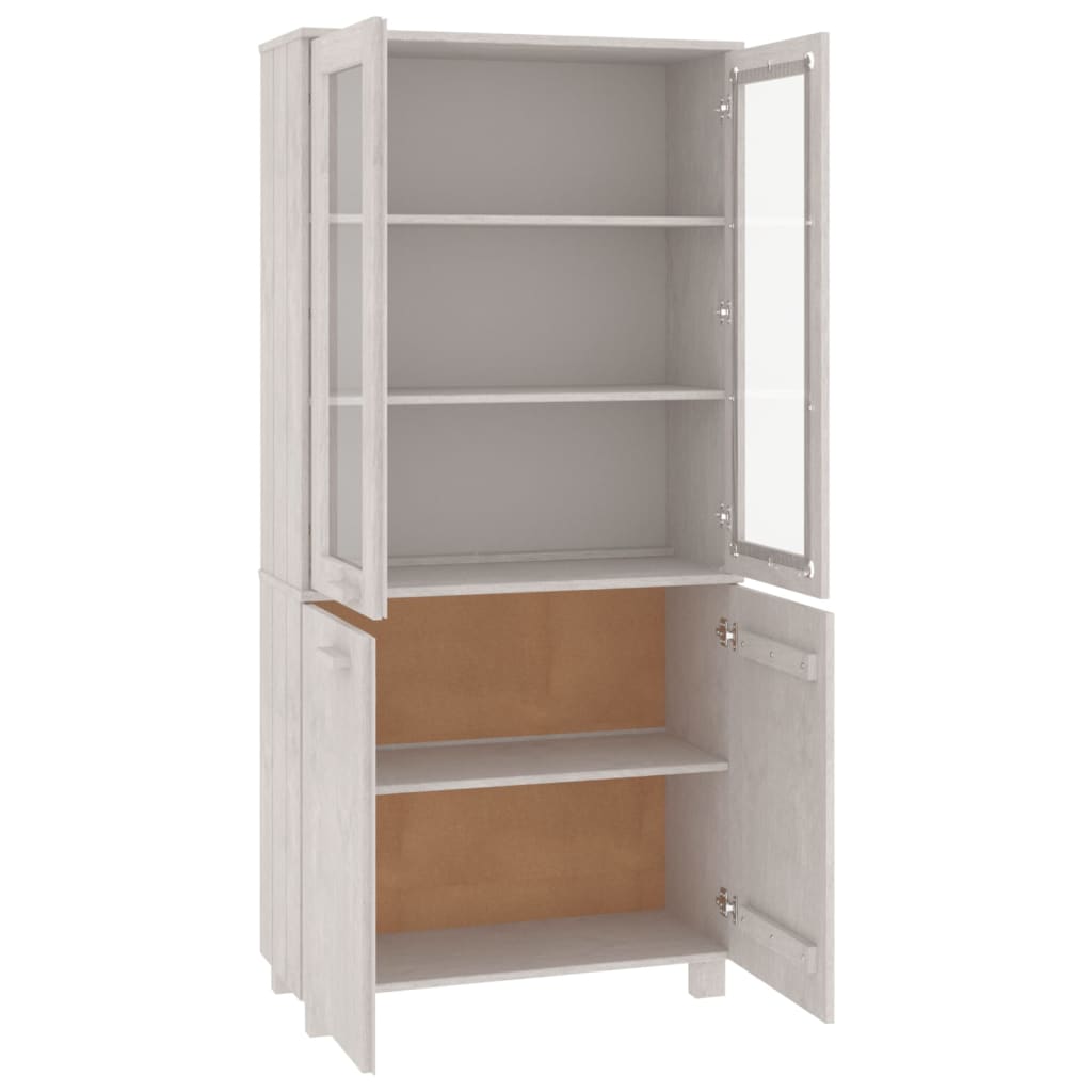 Highboard HAMAR Massivholz Kiefer Weiß