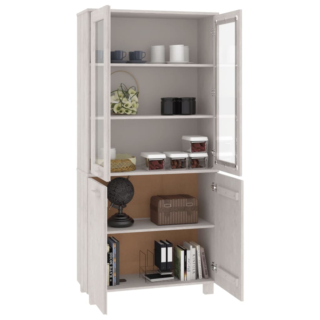 Highboard HAMAR Massivholz Kiefer Weiß