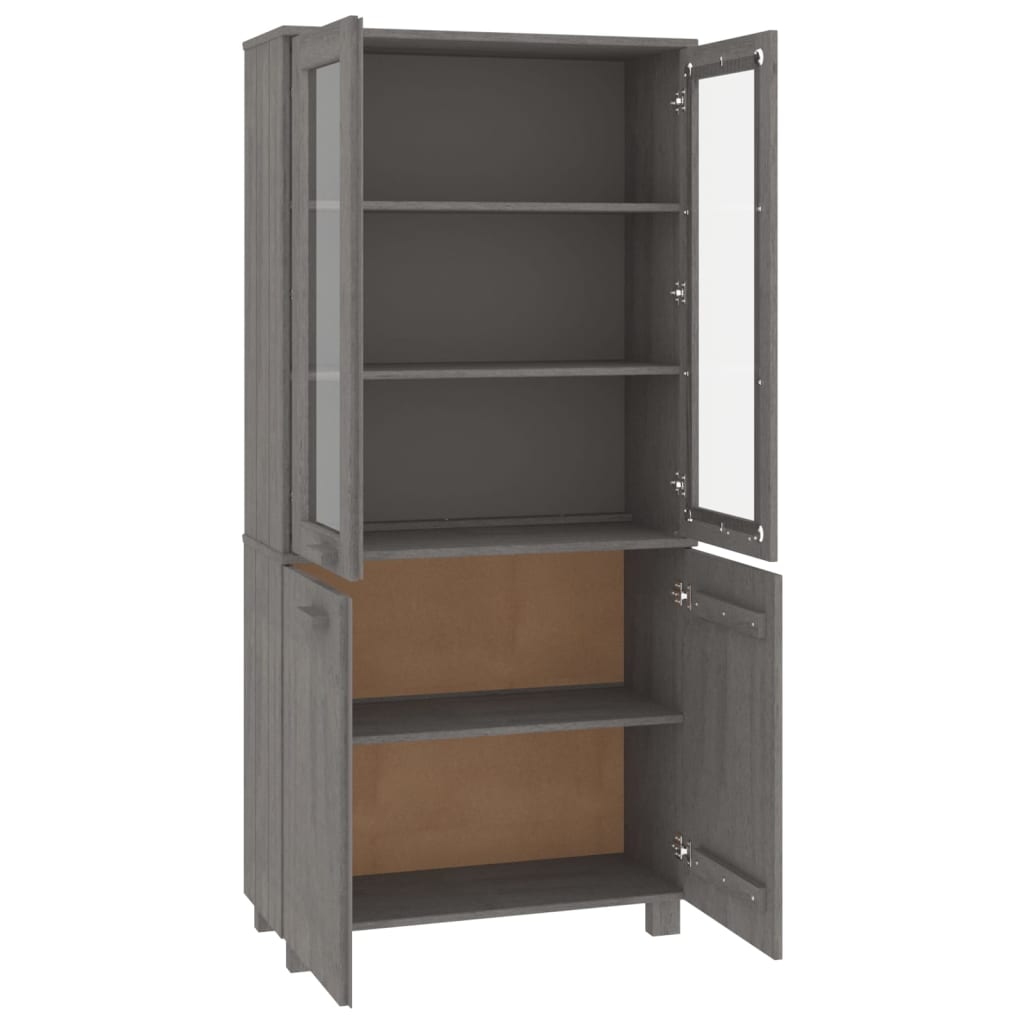 Highboard HAMAR Massivholz Kiefer Hellgrau