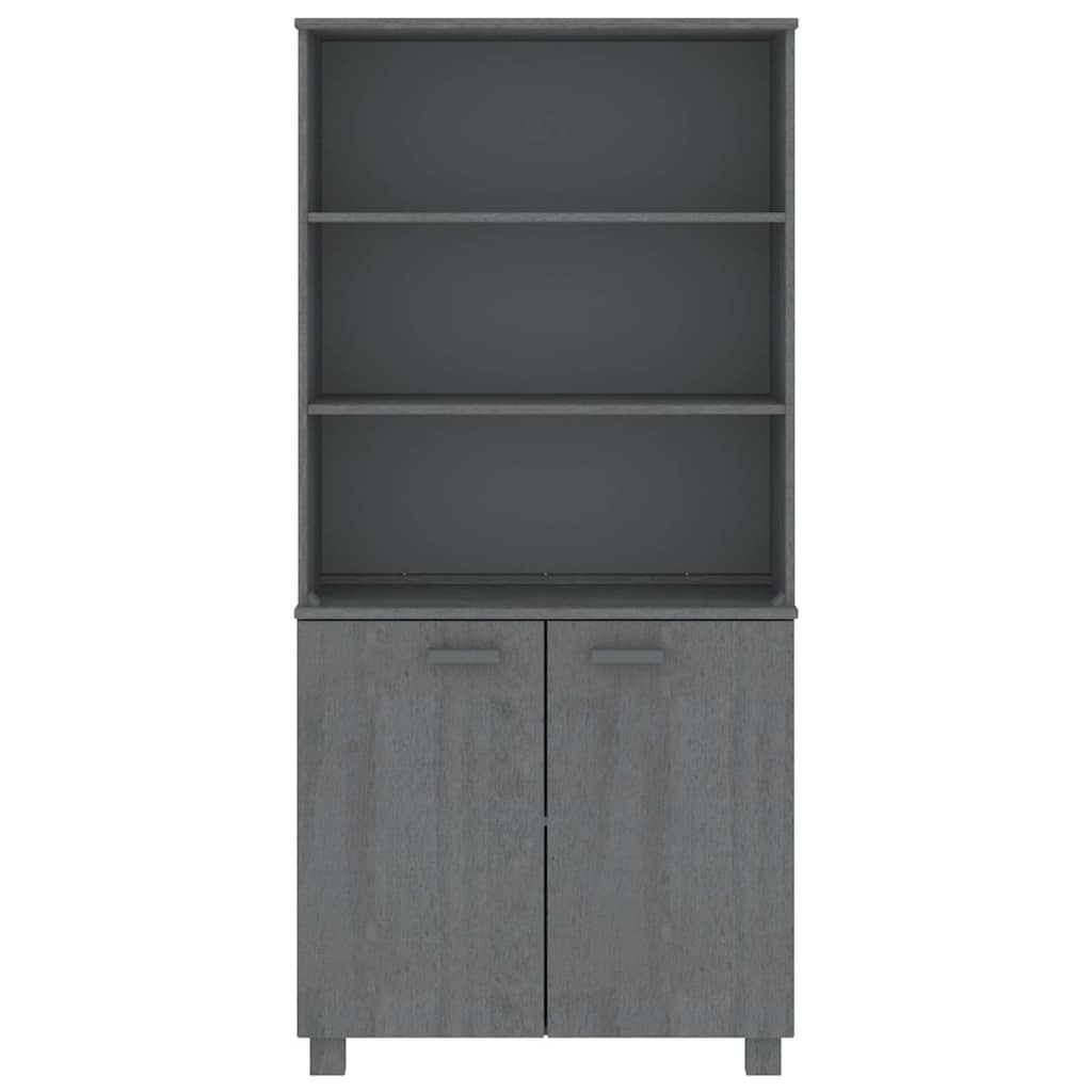 Highboard HAMAR Massivholz Kiefer Dunkelgrau