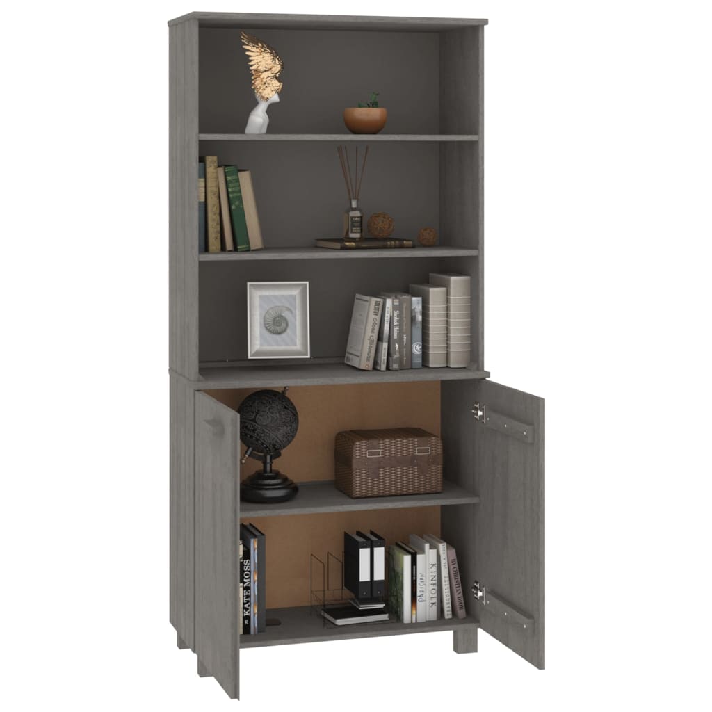 Highboard HAMAR Massivholz Kiefer Hellgrau