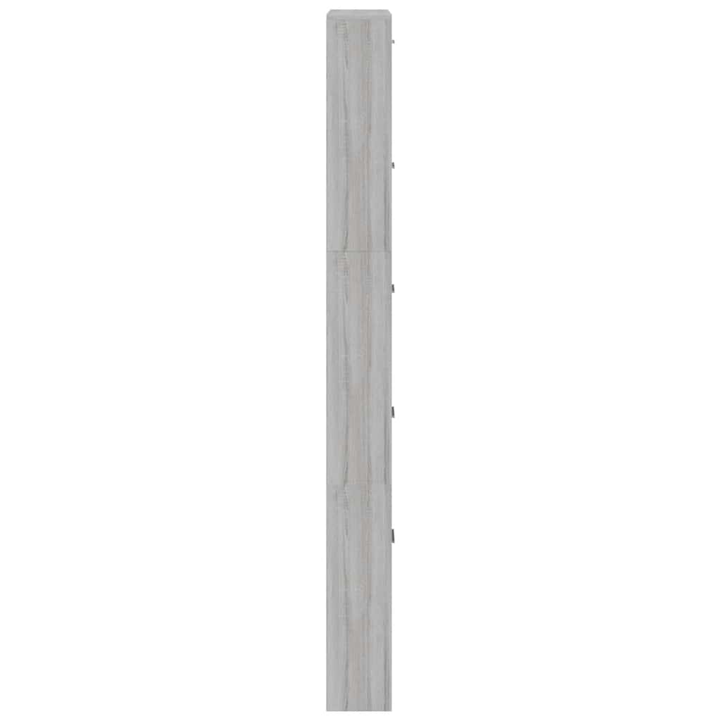 Schuhschrank Grau Sonoma 59x17x169 cm Holzwerkstoff