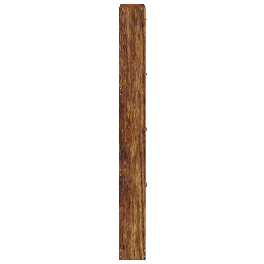 Schuhschrank Räuchereiche 59x17x150 cm Holzwerkstoff