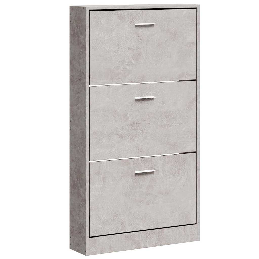 Schuhschrank Betongrau 59x17x108 cm Holzwerkstoff
