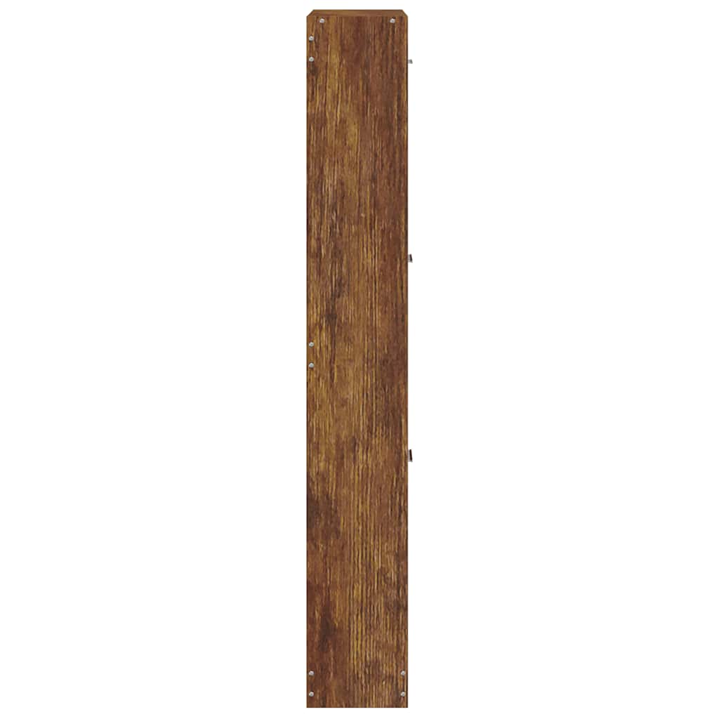 Schuhschrank Räuchereiche 59x17x108 cm Holzwerkstoff