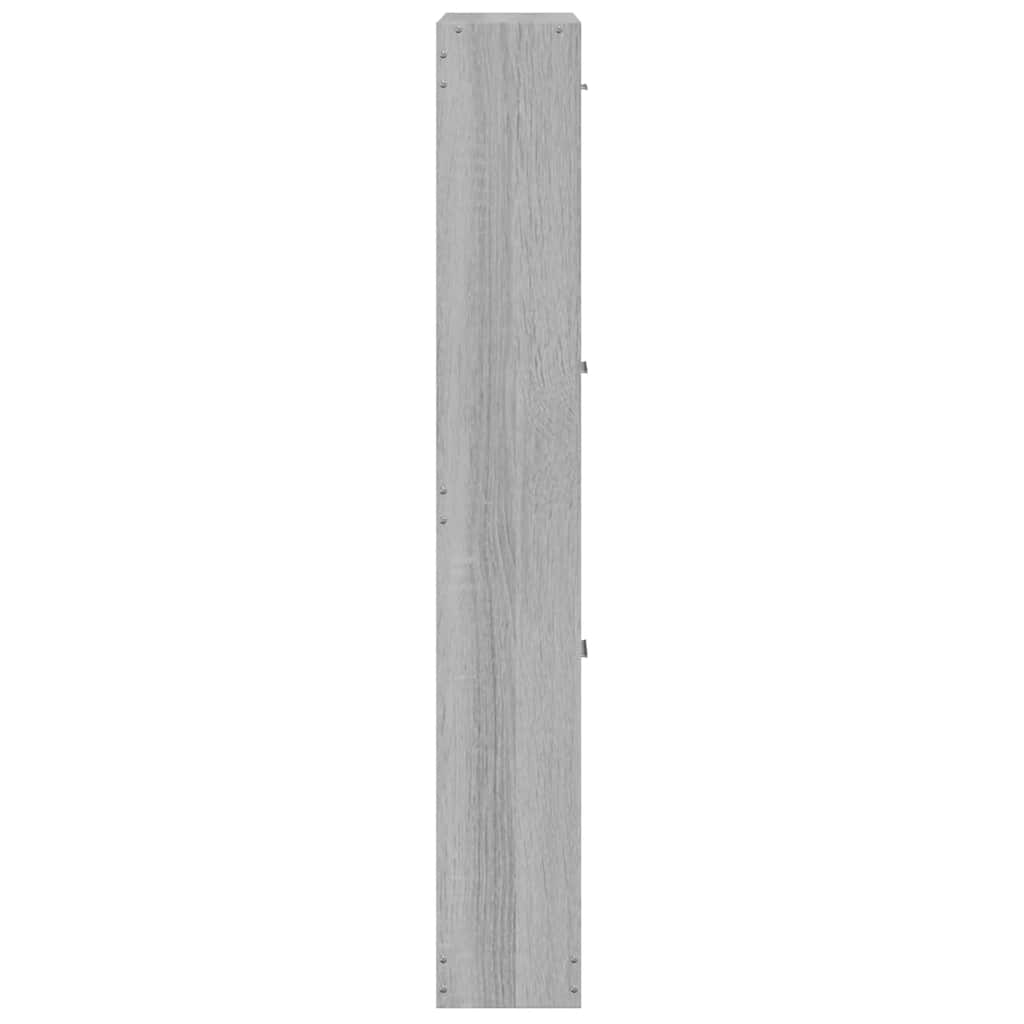 Schuhschrank Grau Sonoma 59x17x108 cm Holzwerkstoff