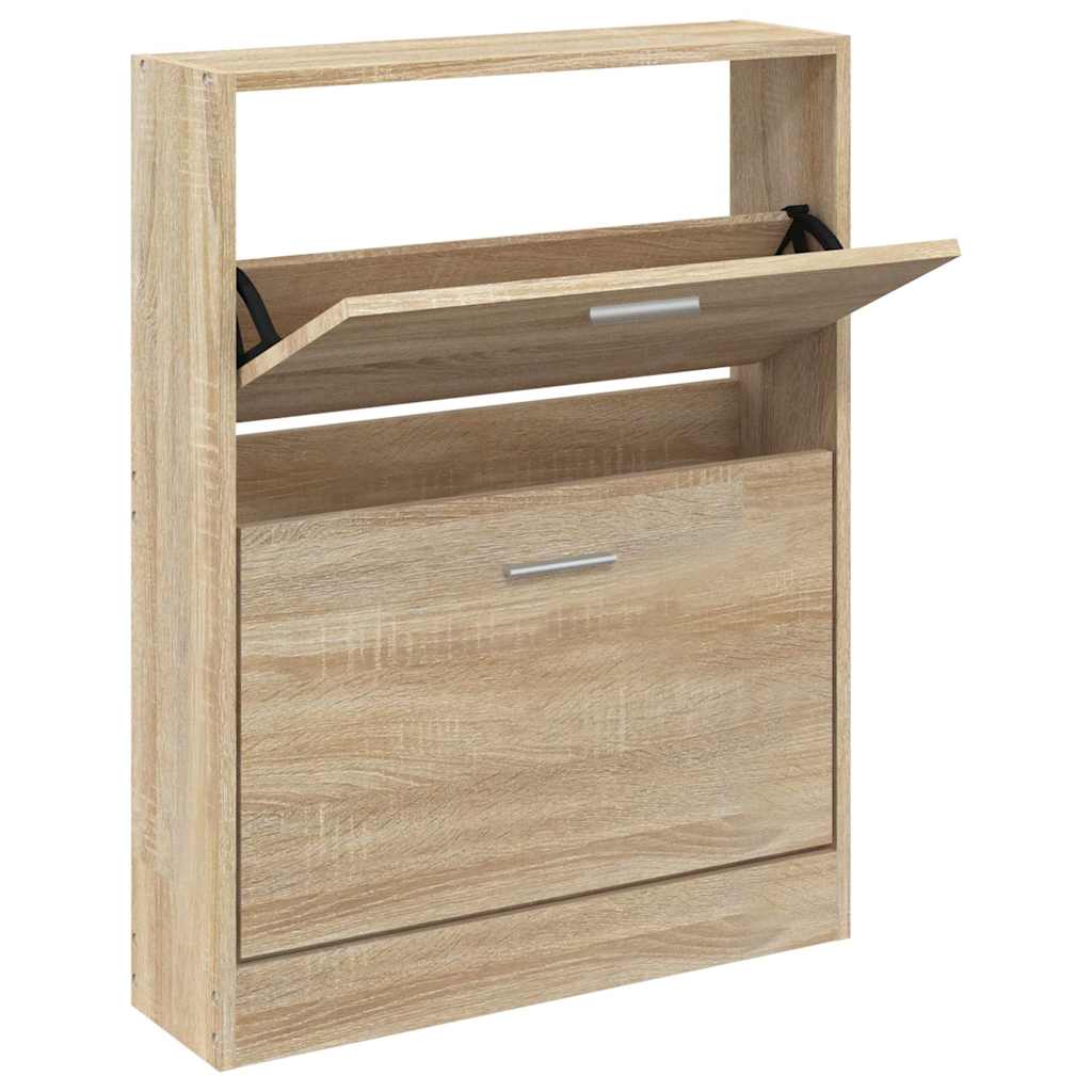 Schuhschrank Eiche 59 x 17 x 81 cm Holzwerkstoff