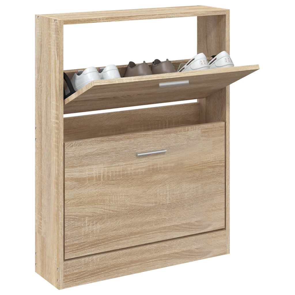 Schuhschrank Eiche 59 x 17 x 81 cm Holzwerkstoff