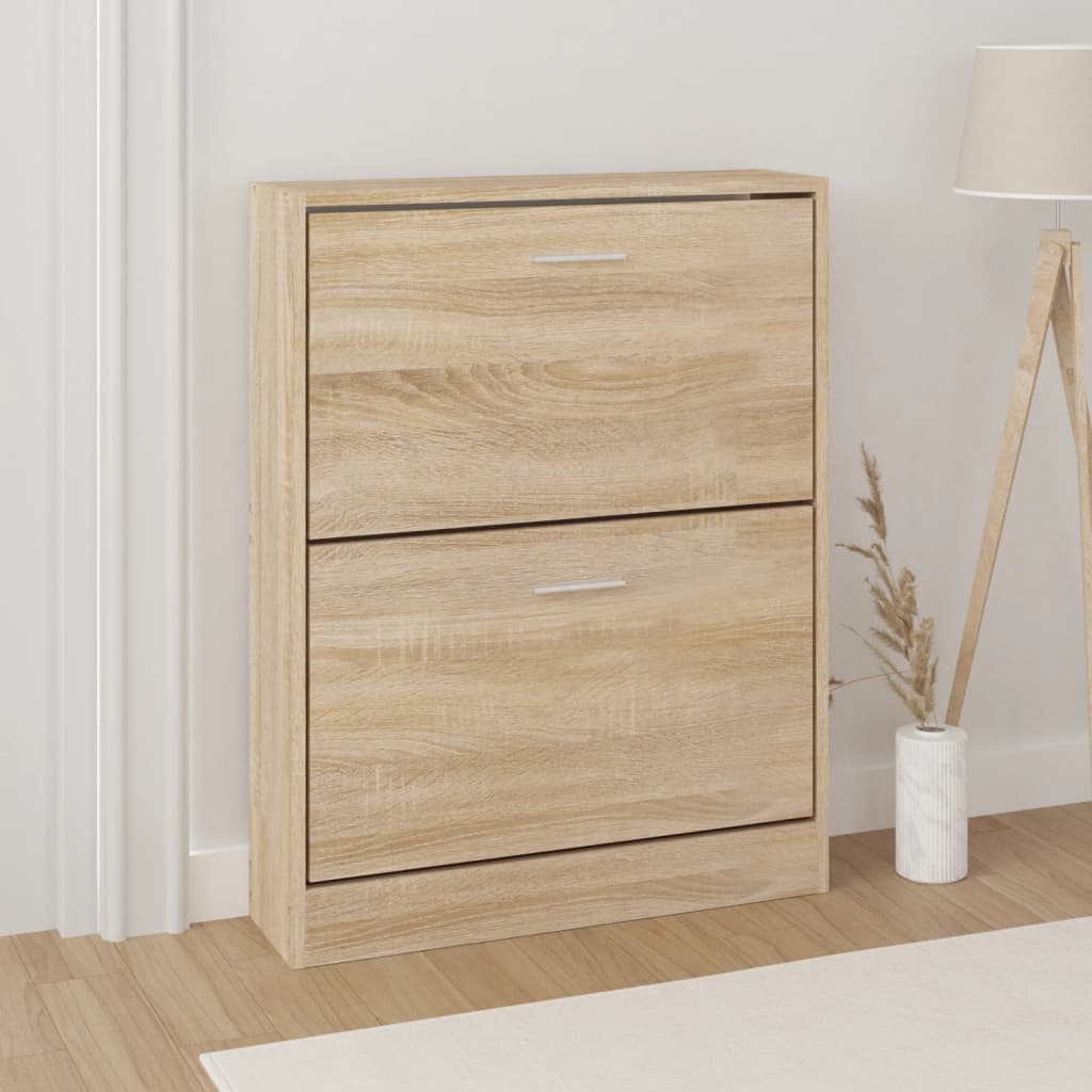 Schuhschrank Eiche 59 x 17 x 81 cm Holzwerkstoff