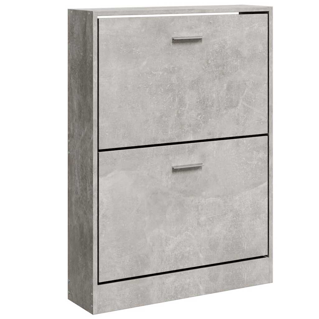 Schuhschrank Betongrau 59x17x81 cm Holzwerkstoff