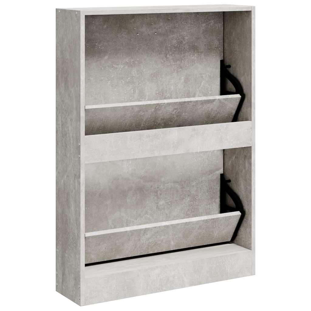 Schuhschrank Betongrau 59x17x81 cm Holzwerkstoff