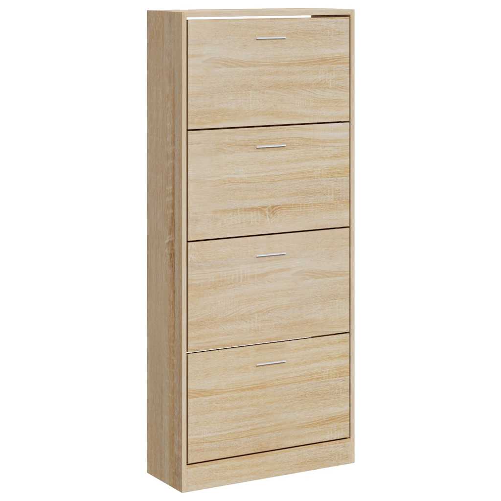 Schuhschrank Sonoma-Eiche 63x24x147 cm Holzwerkstoff