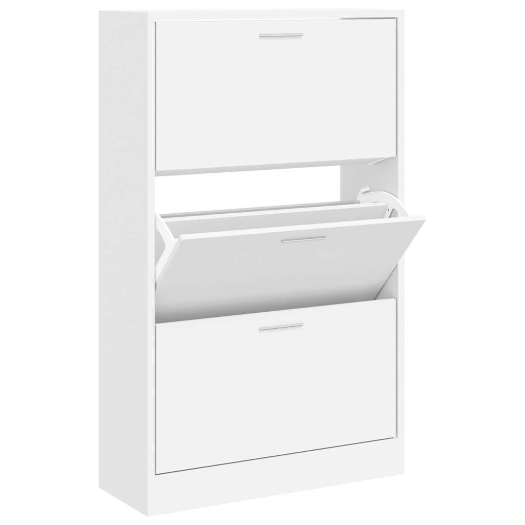 Schuhschrank Weiß 63x24x103 cm Holzwerkstoff