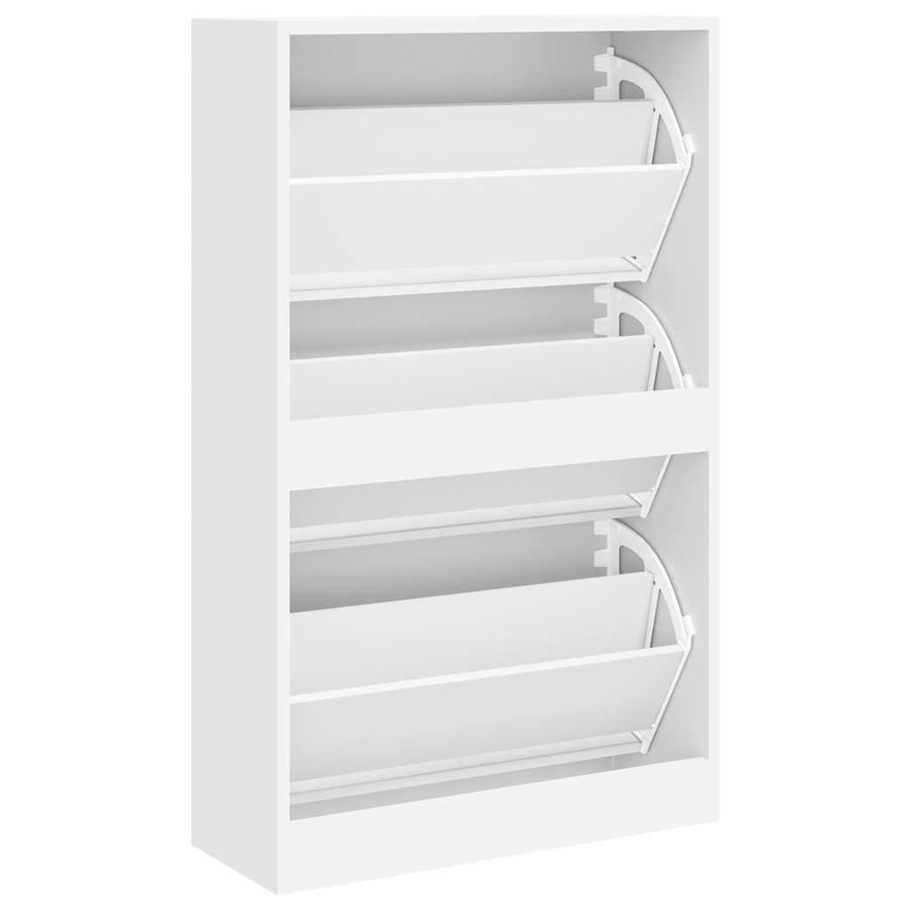 Schuhschrank Weiß 63x24x103 cm Holzwerkstoff