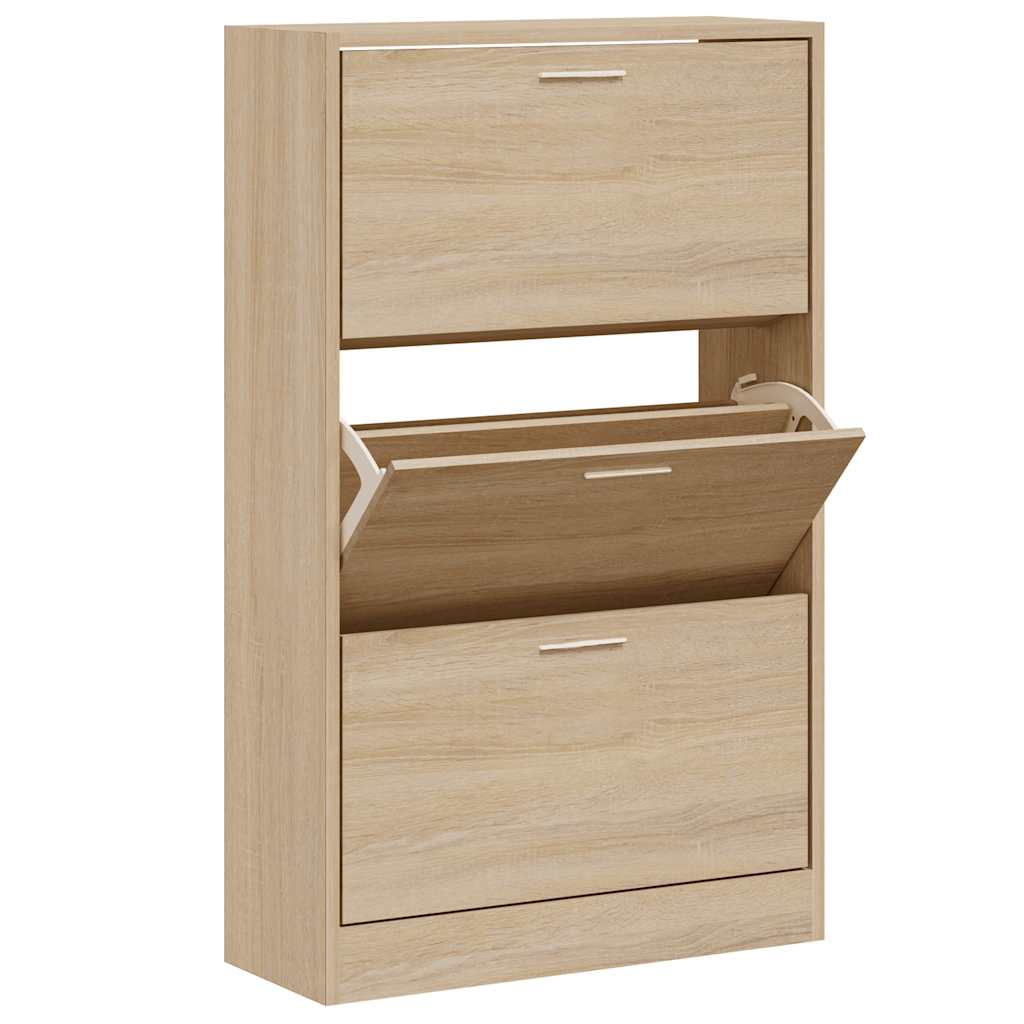 Schuhschrank Sonoma-Eiche 63x24x103 cm Holzwerkstoff