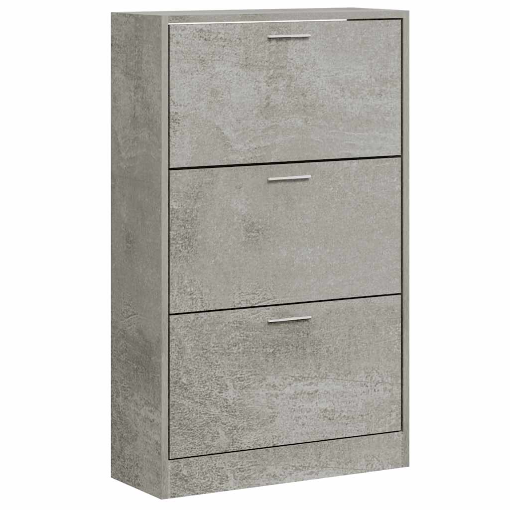 Schuhschrank Betongrau 63x24x103 cm Holzwerkstoff