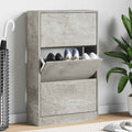 Schuhschrank Betongrau 63x24x103 cm Holzwerkstoff