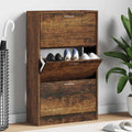 Schuhschrank Räuchereiche 63x24x103 cm Holzwerkstoff