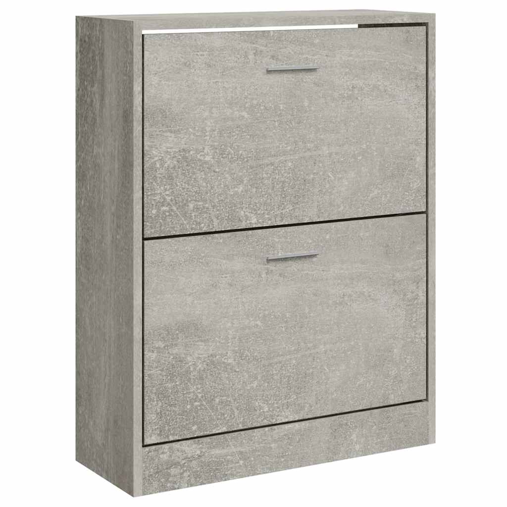 Schuhschrank Betongrau 63x24x81 cm Holzwerkstoff