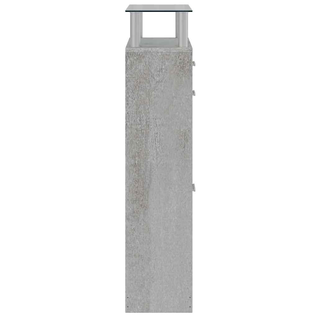 Schuhschrank Betongrau 63x24x104 cm Holzwerkstoff