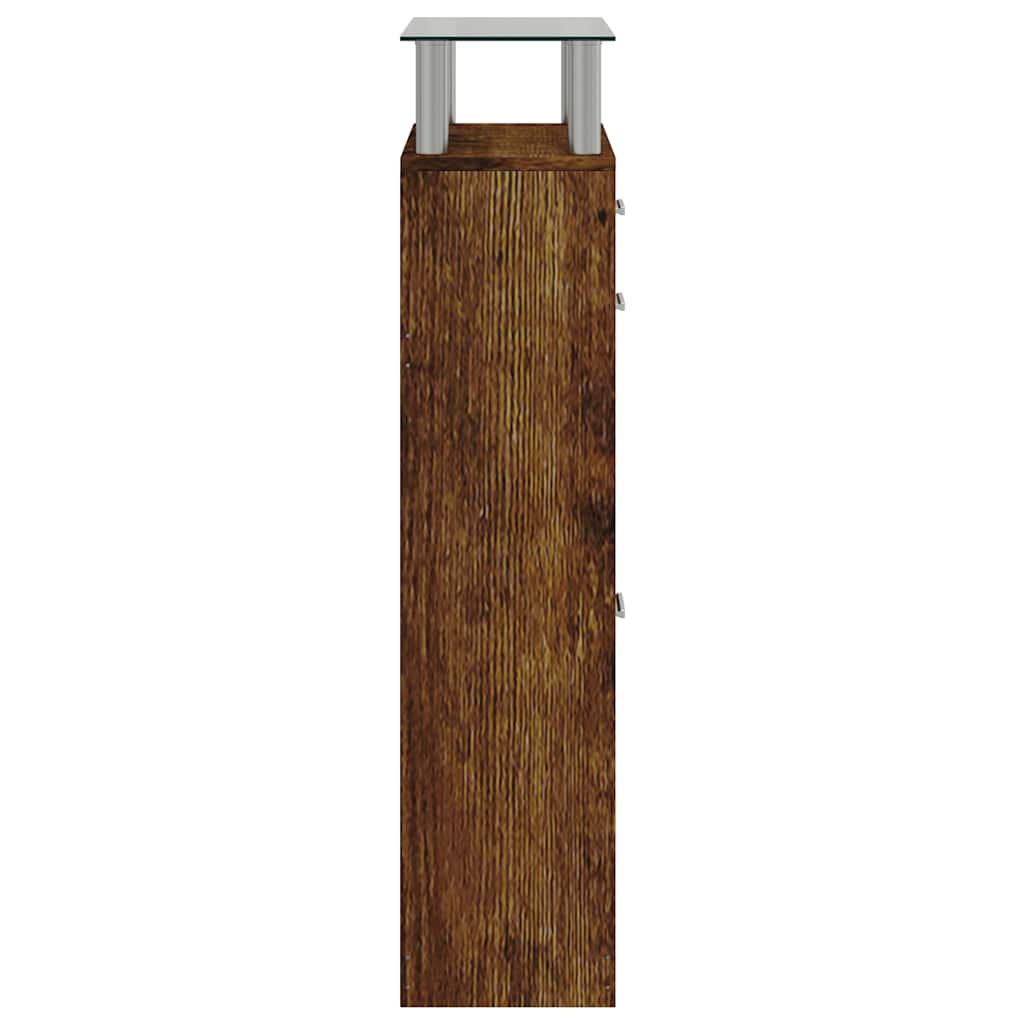 Schuhschrank Räuchereiche 63x24x104 cm Holzwerkstoff