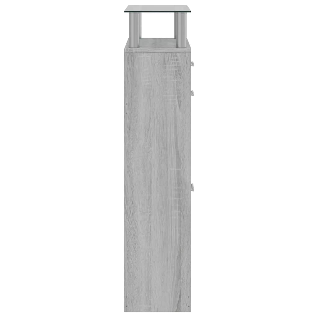 Schuhschrank Grau Sonoma 63x24x104 cm Holzwerkstoff