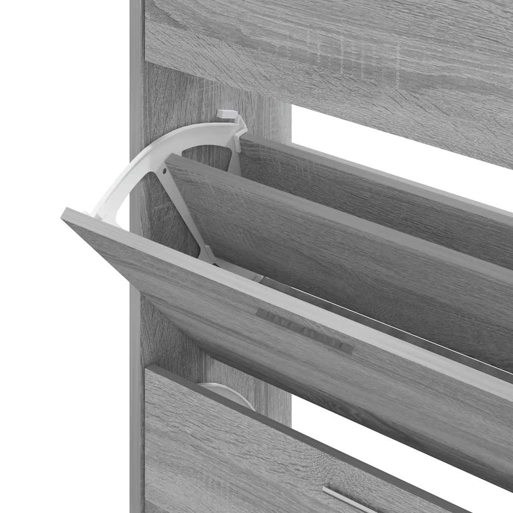 Schuhschrank Grau Sonoma 63x24x104 cm Holzwerkstoff
