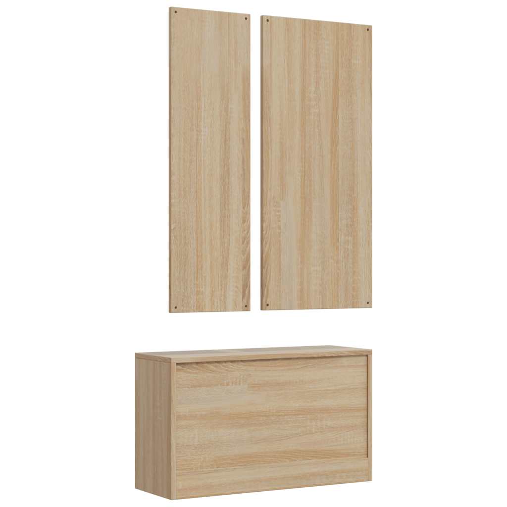 3-in-1 Schuhschrank-Set Sonoma-Eiche Holzwerkstoff