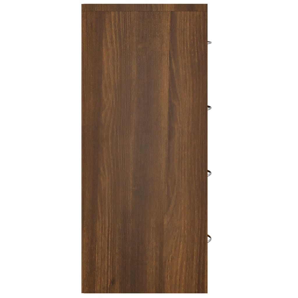 Kommode mit 4 Schubladen 60x30,5x71 cm Braun Eichen-Optik