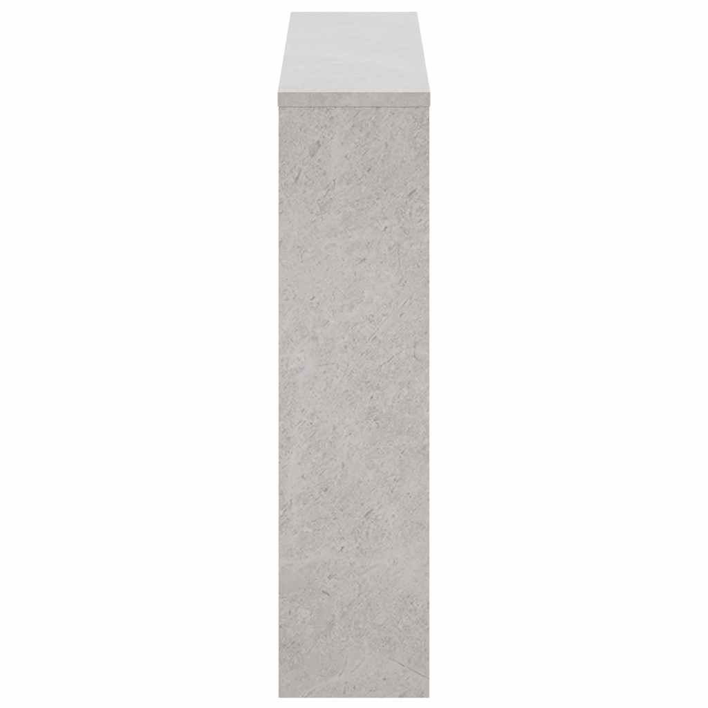 Schuhschrank mit Spiegel 2 Fächer Betongrau 63x17x67 cm