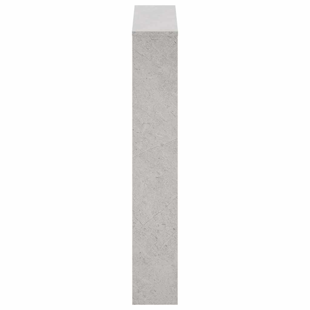 Schuhschrank mit Spiegel 3 Fächer Betongrau 63x17x102,5 cm