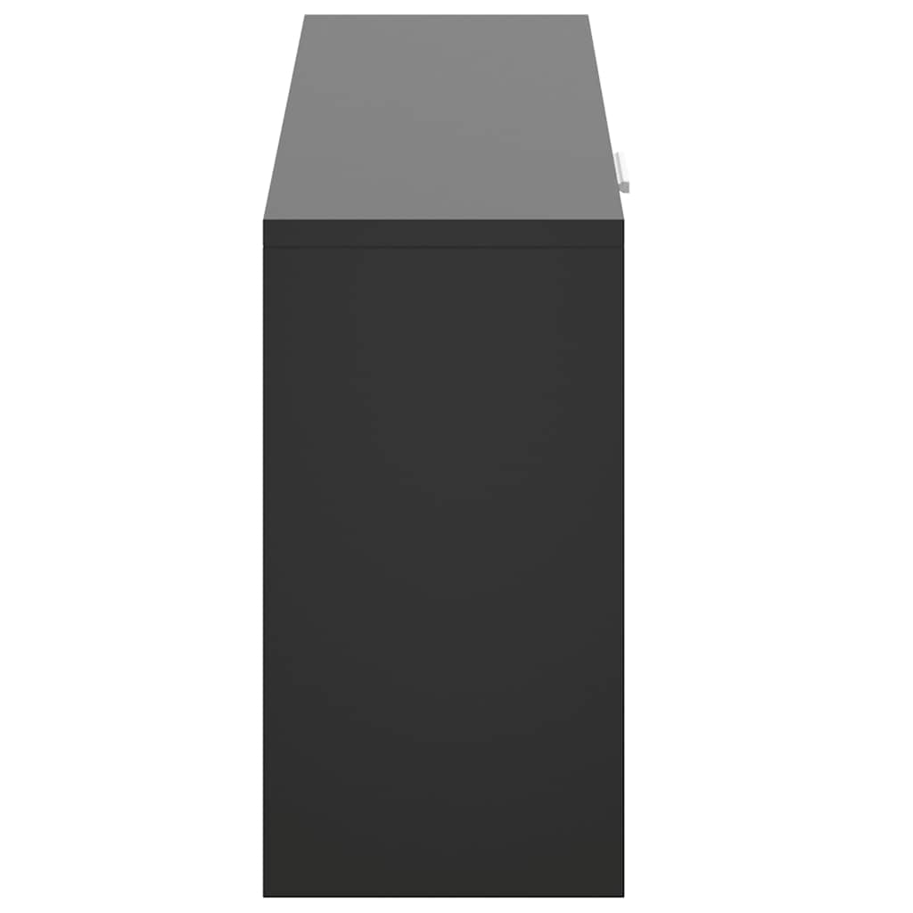 Schuhbank Schwarz 80 x 24 x 45 cm Holzwerkstoff