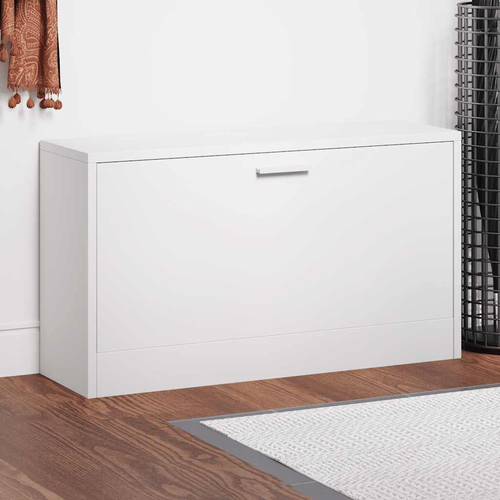 Schuhbank Hochglanz-Weiß 80 x 24 x 45 cm Holzwerkstoff