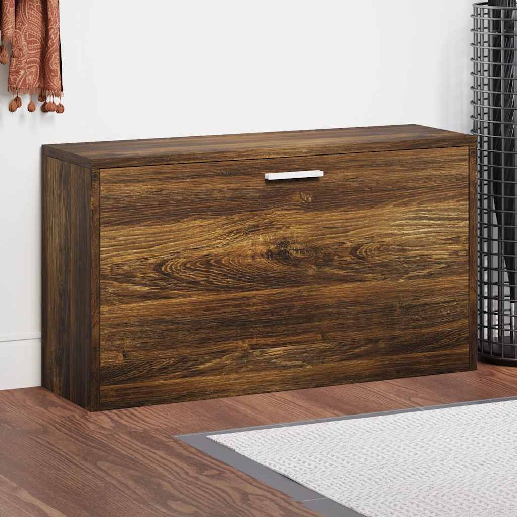 Schuhbank Räuchereiche 80x24x45 cm Holzwerkstoff